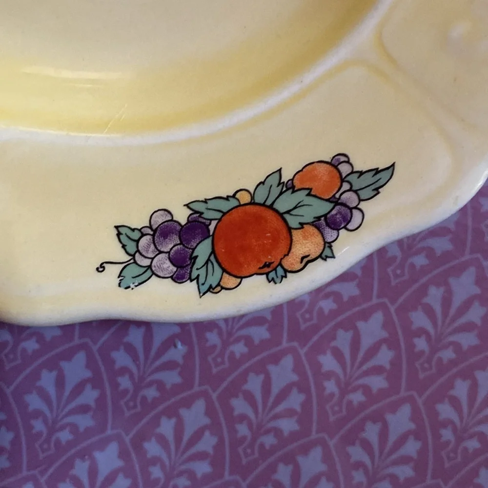 🔥ROMA Italian Ceramic Oval Platter w/Fruit Basket Design🔥 RARE, VINTAGE